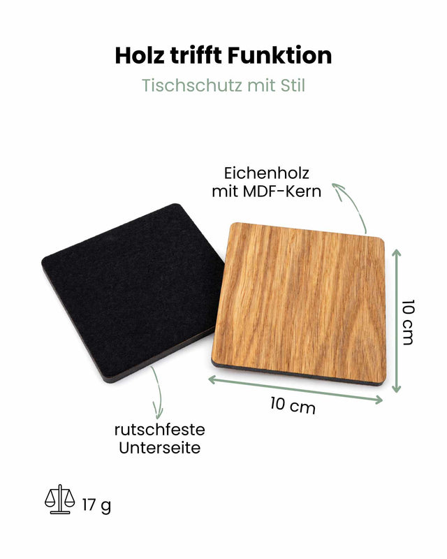 Holzuntersetzer