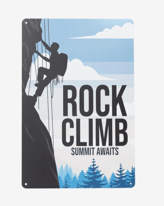 Retro Blechschild Climbing