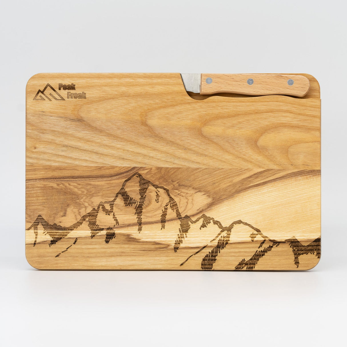 Schneidbrett Esche inkl. Messer - Zimba