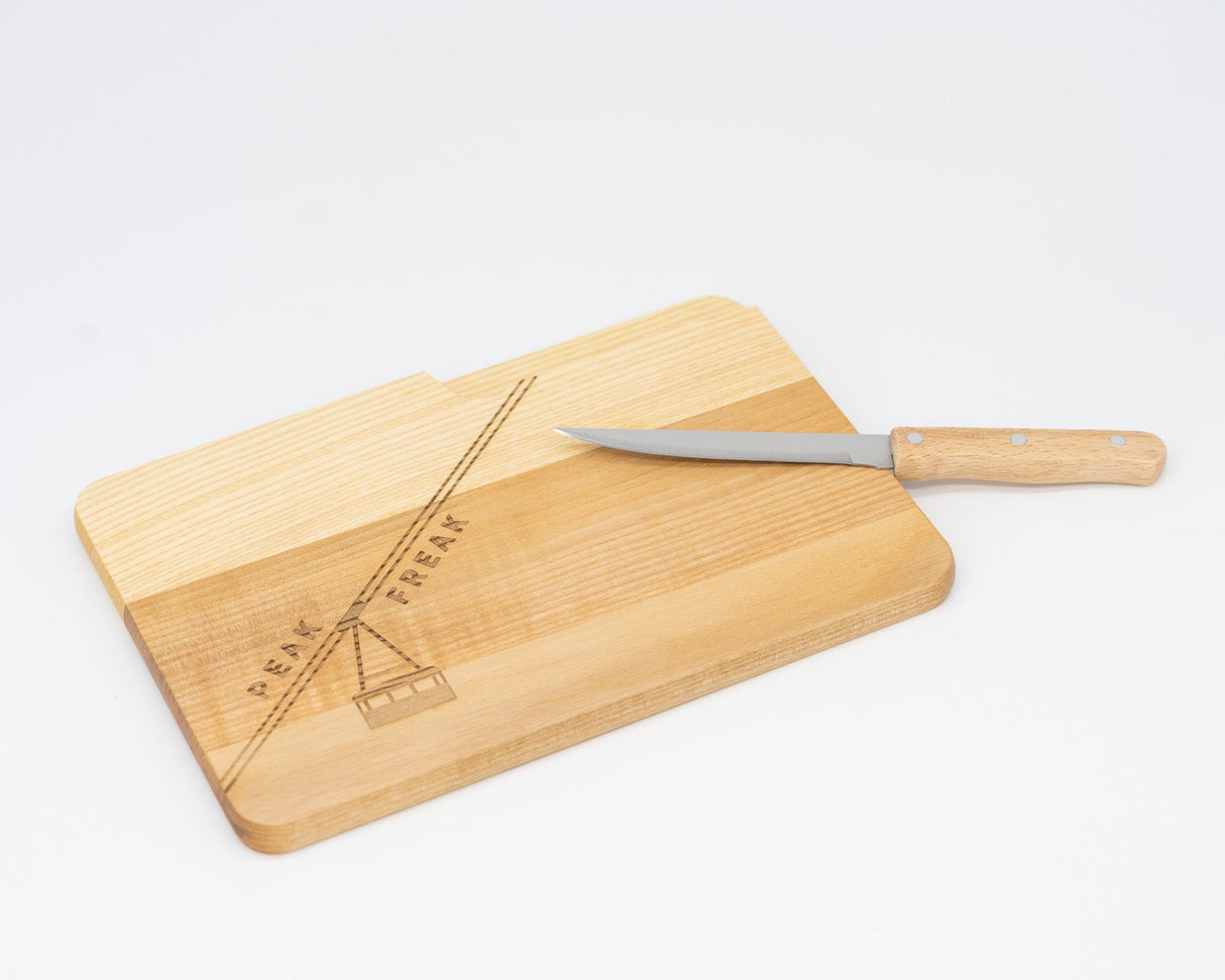 Schneidbrett Esche inkl. Messer - Gondel
