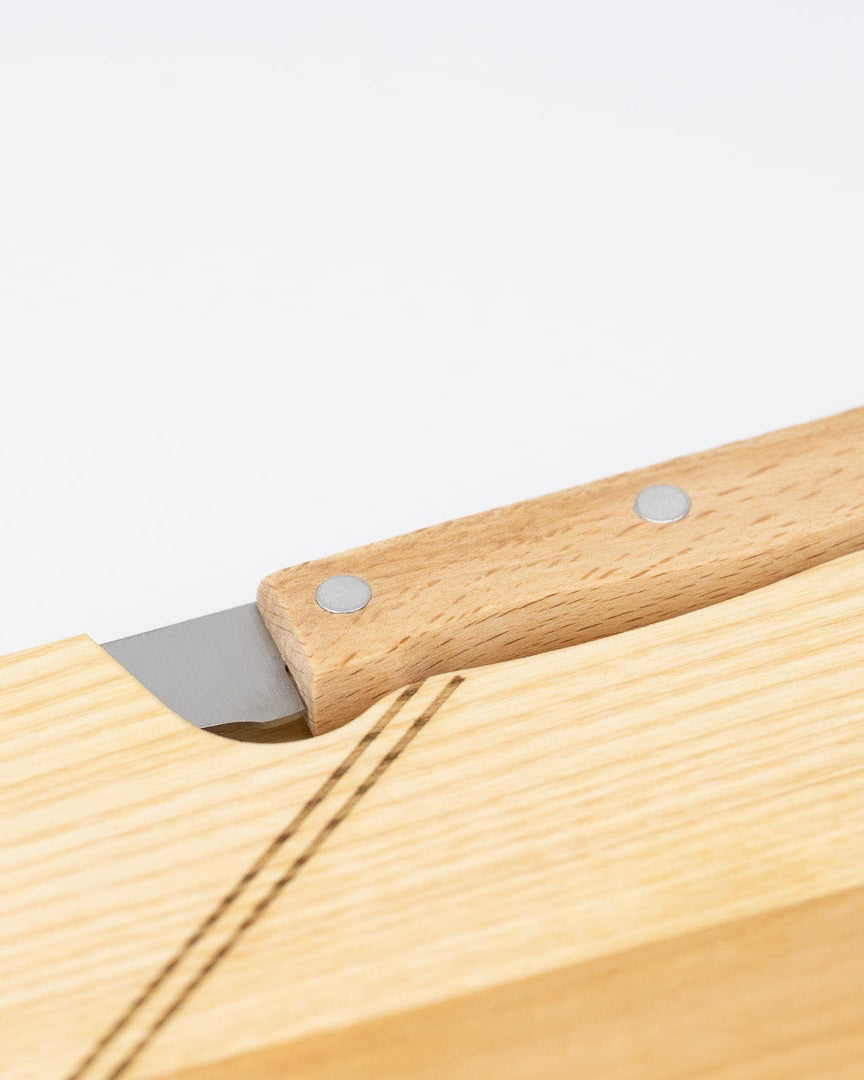 Schneidbrett Esche inkl. Messer - Bergschlag