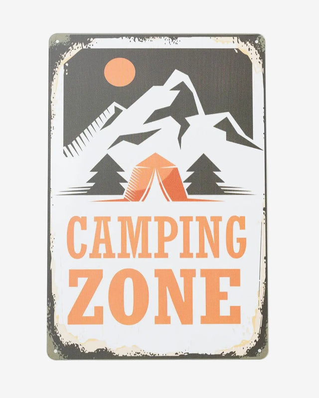 Retro Blechschild Camping camping zone