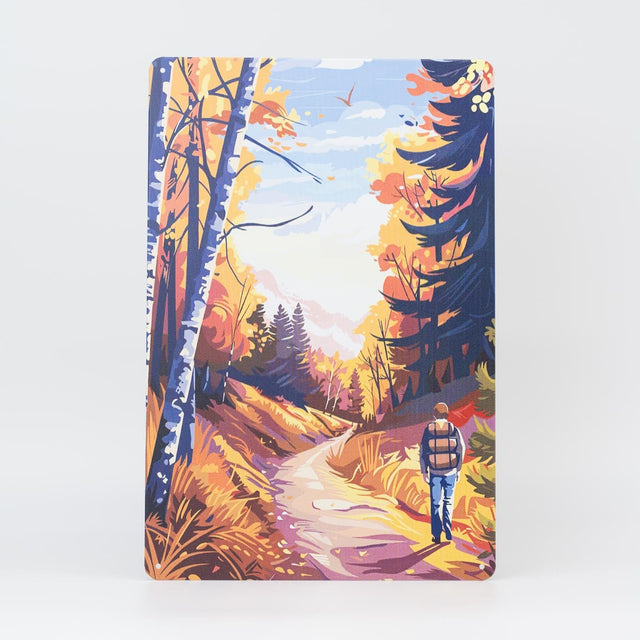 Retro Blechschild Explore/Wandern forest walk