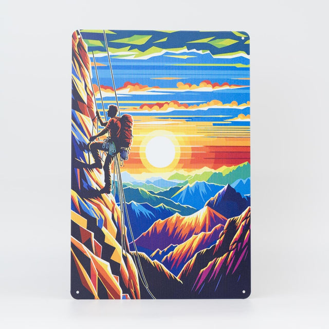 Retro Blechschild Climbing sun