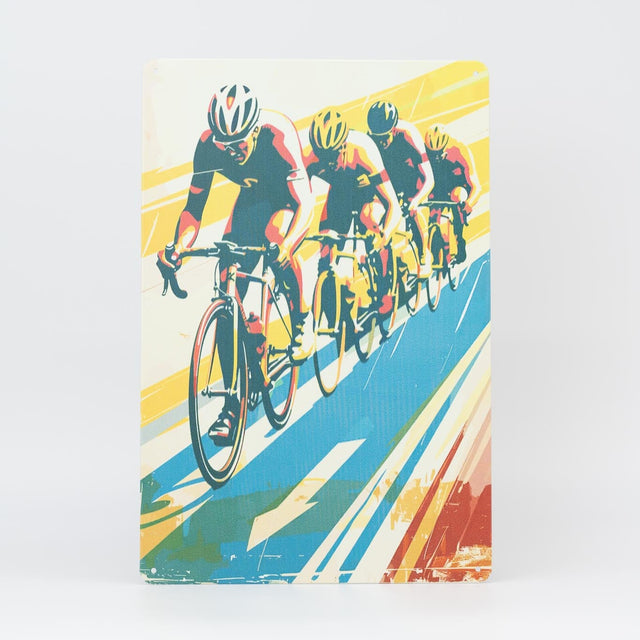 Retro Blechschild Biker rennrad gruppe