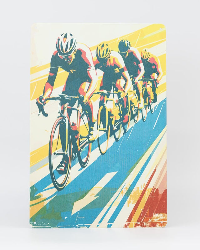 Retro Blechschild Biker rennrad gruppe