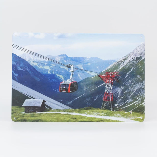 Retro Blechschild Lünersee gondel