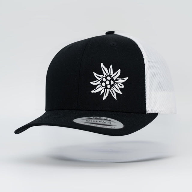 Edelweiss Truckercap Mesh black white