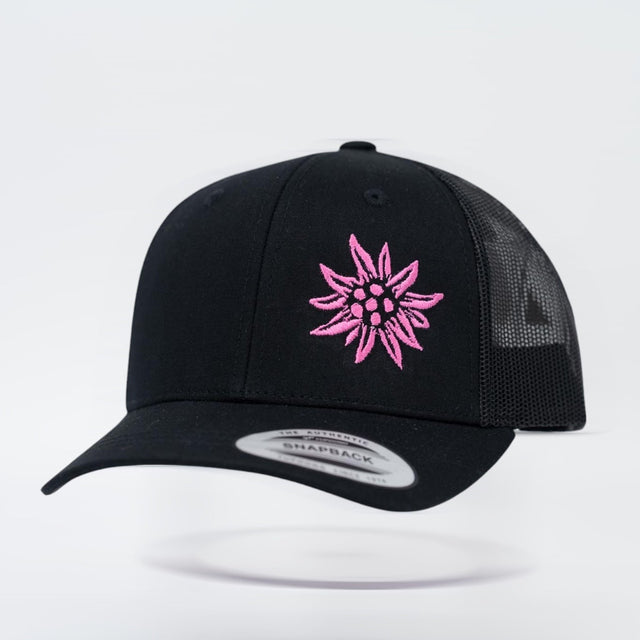 Junior Edelweiss Truckercap Mesh black pink