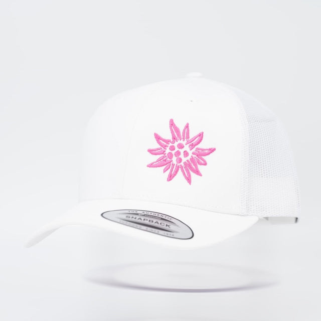 Junior Edelweiss Truckercap Mesh white pink