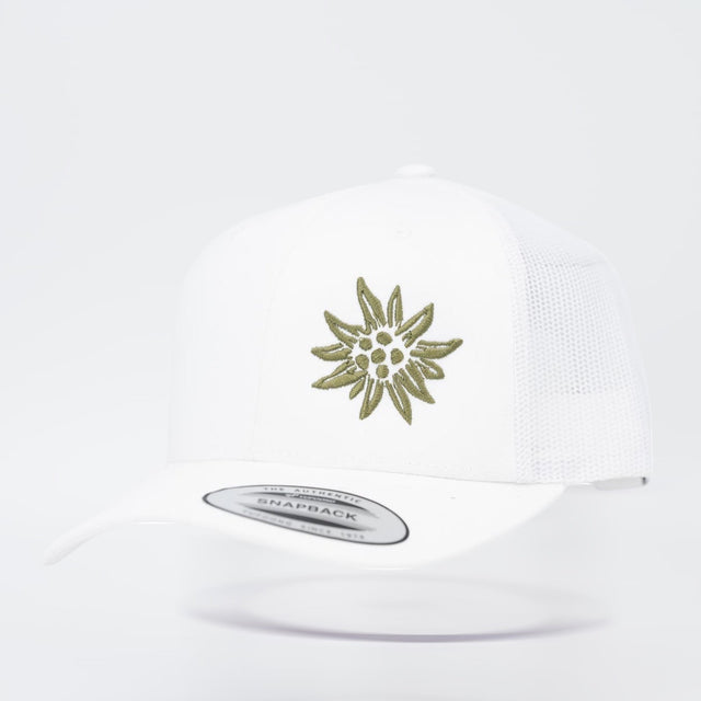 Junior Edelweiss Truckercap Mesh white khaki