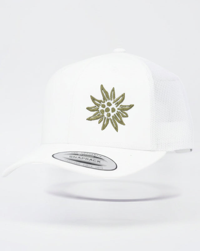 Junior Edelweiss Truckercap Mesh white khaki