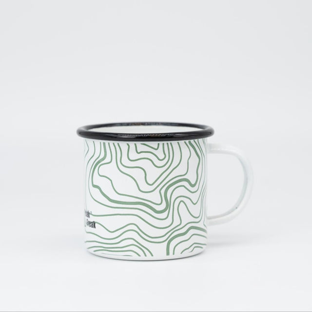 Emaille Tassen Höhenlinien aloe