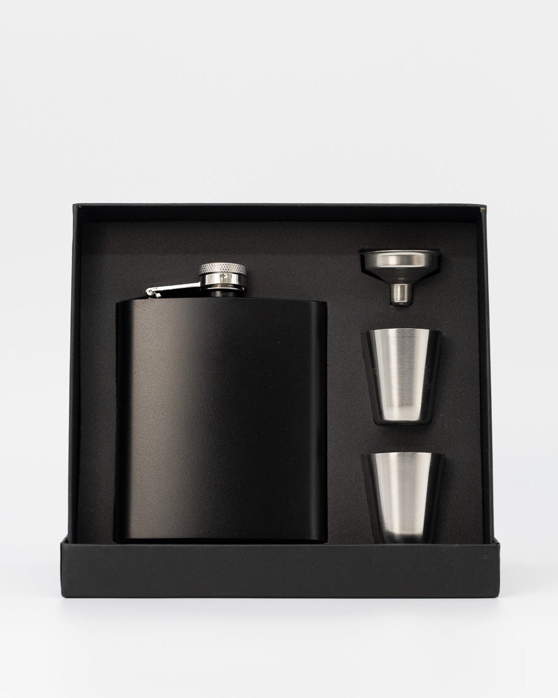 Flachmann Set mit Bechern Geschenkbox