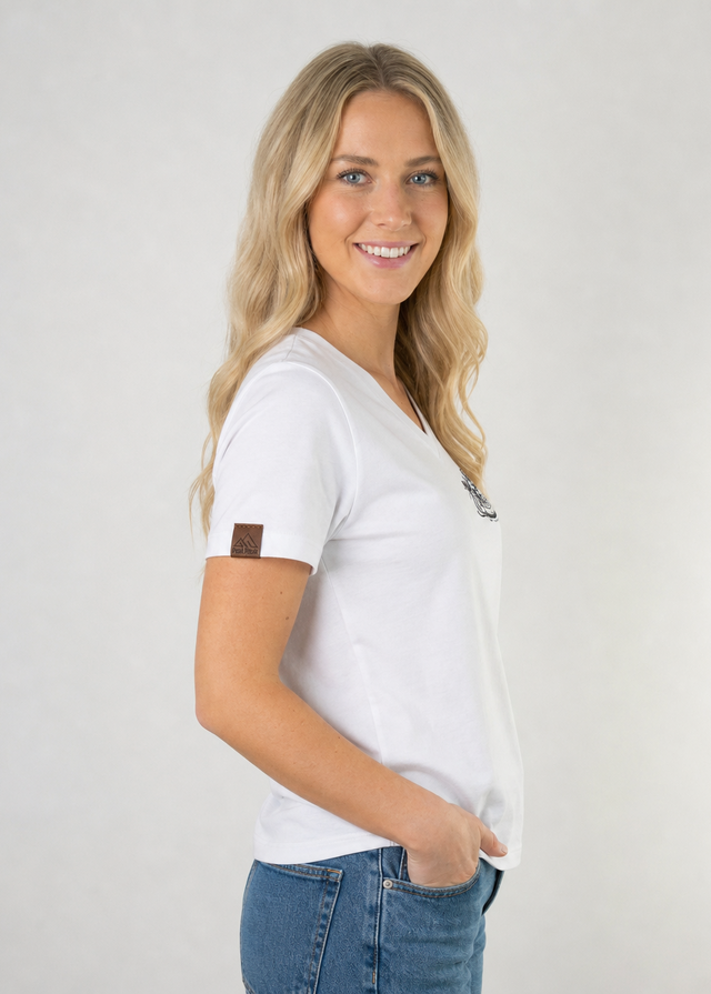 Bergschuh V-Ausschnitt T-Shirt Women