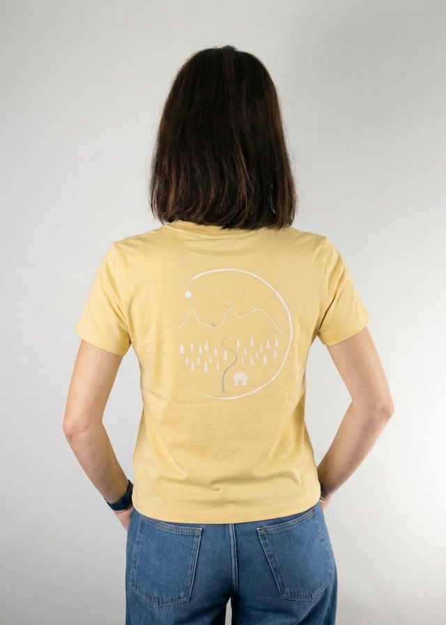 Montafon Crop T-Shirt Women Viva Yellow