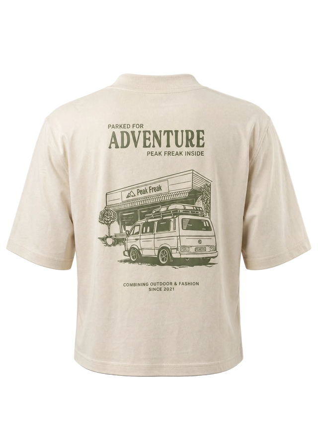 Parked for Adventure Oversize Crop T-Shirt Women