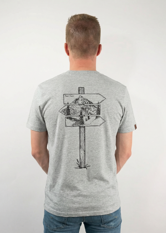 Wegweiser T-Shirt M&W heather grey
