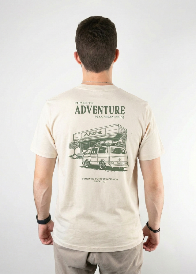 Parked for Adventure T-Shirt M&W natural raw