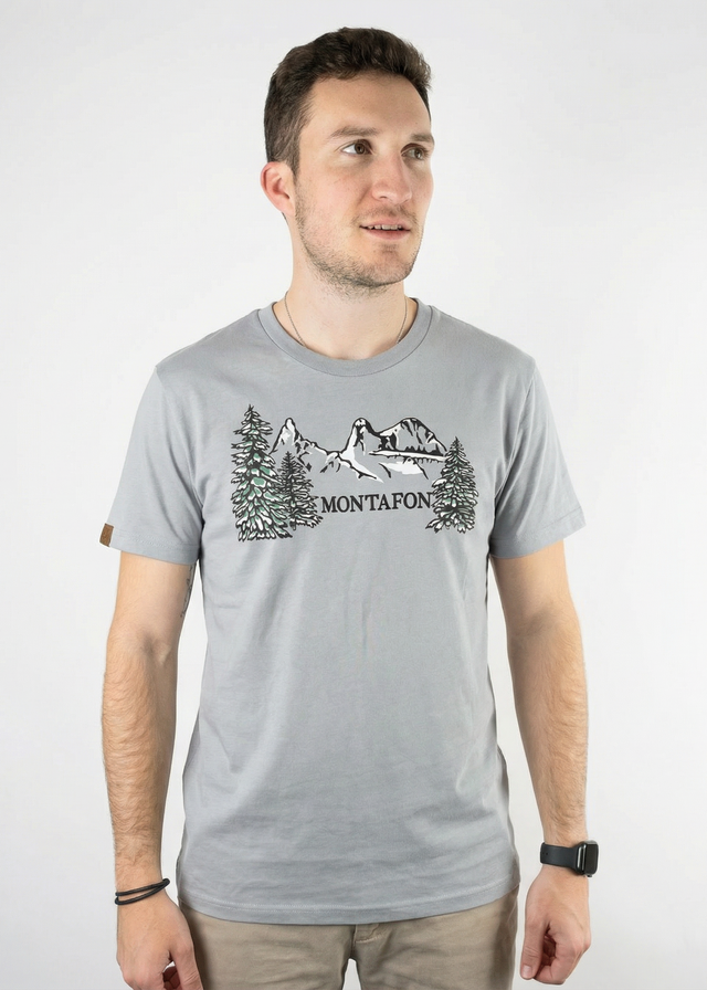 Montafon T-Shirt M&W misty grey