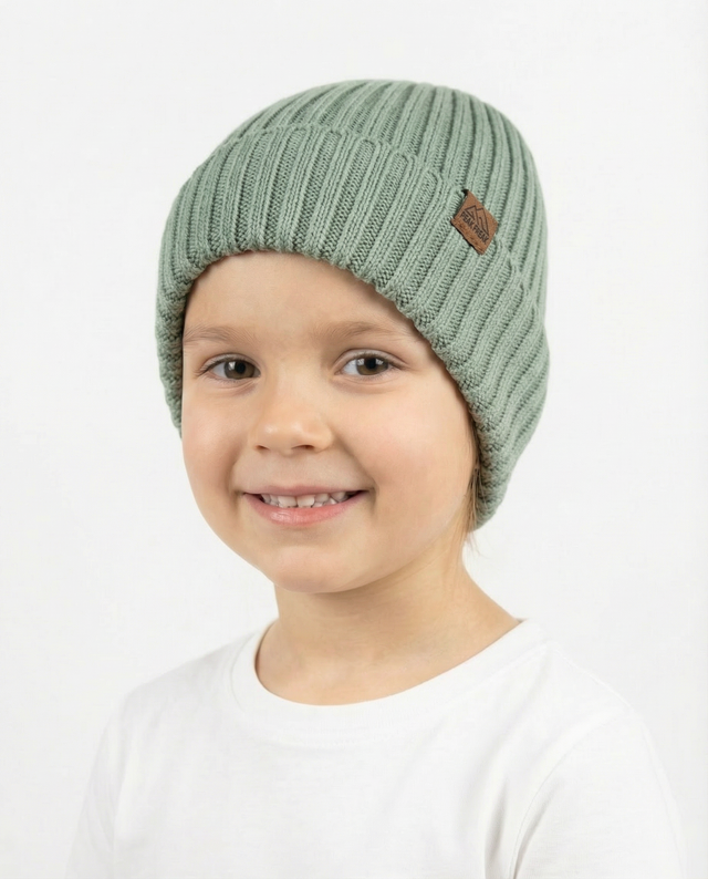 Junior Beanie Dusty Green