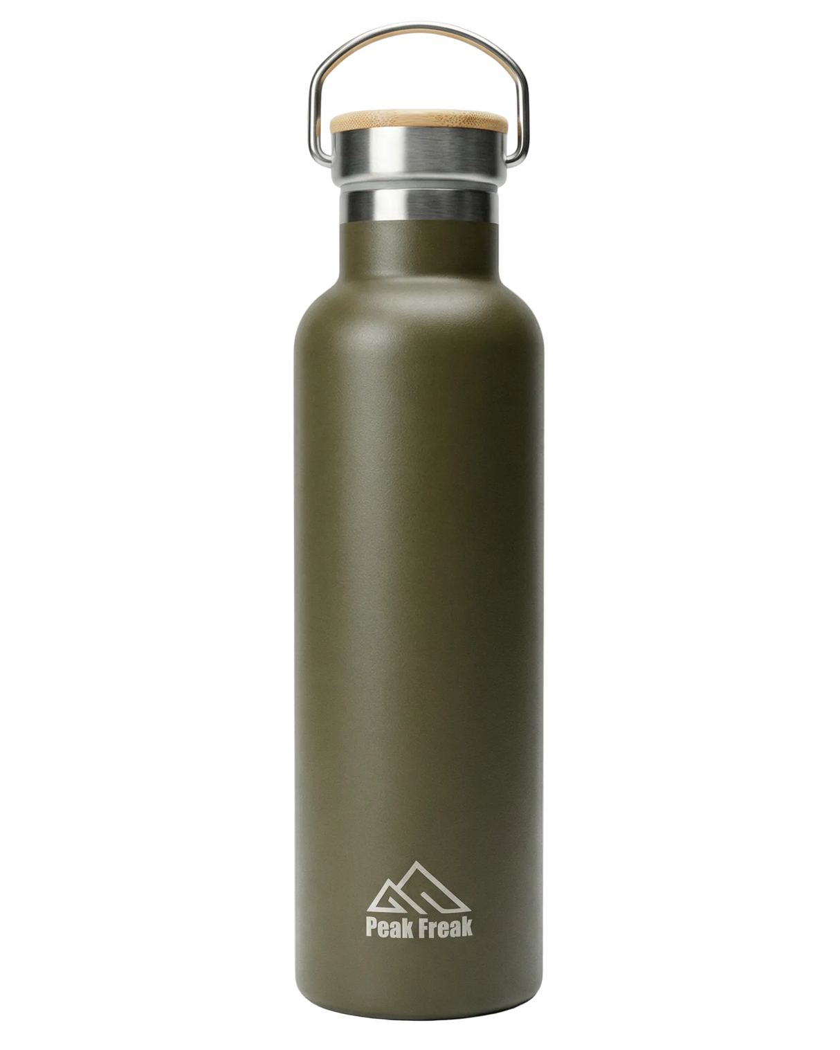 Thermotrinkflasche Edelstahl ohne Namensgravur khaki