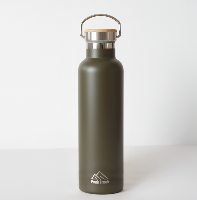 Thermotrinkflasche Edelstahl khaki