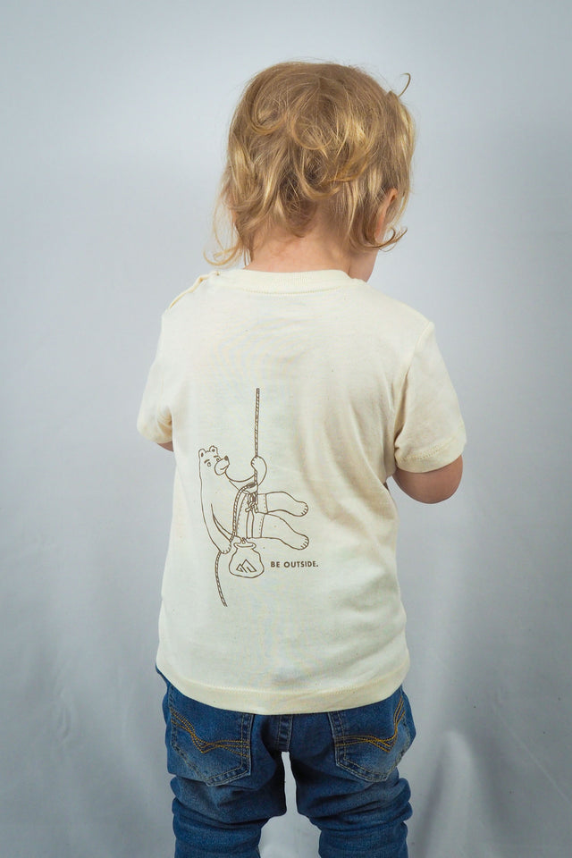 Baby T-Shirt Kletterbär nature