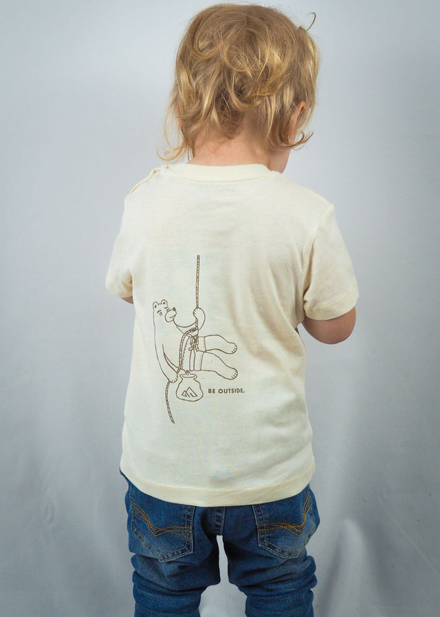 Baby T-Shirt Kletterbär nature