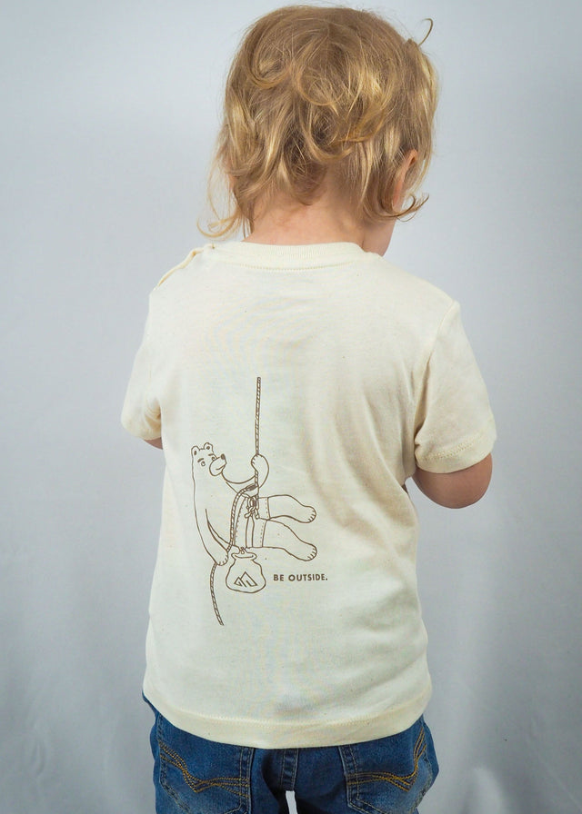 Baby T-Shirt Kletterbär nature
