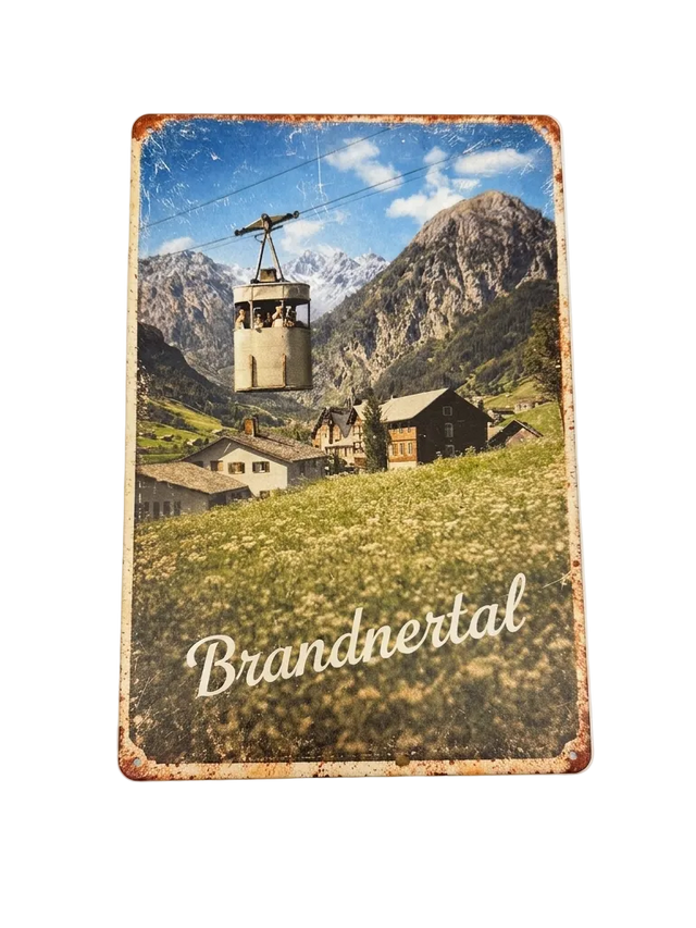 Retro Blechschild Heimat Brandnertal - Sommer