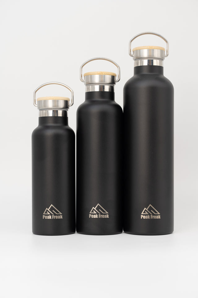 Thermotrinkflasche Edelstahl black