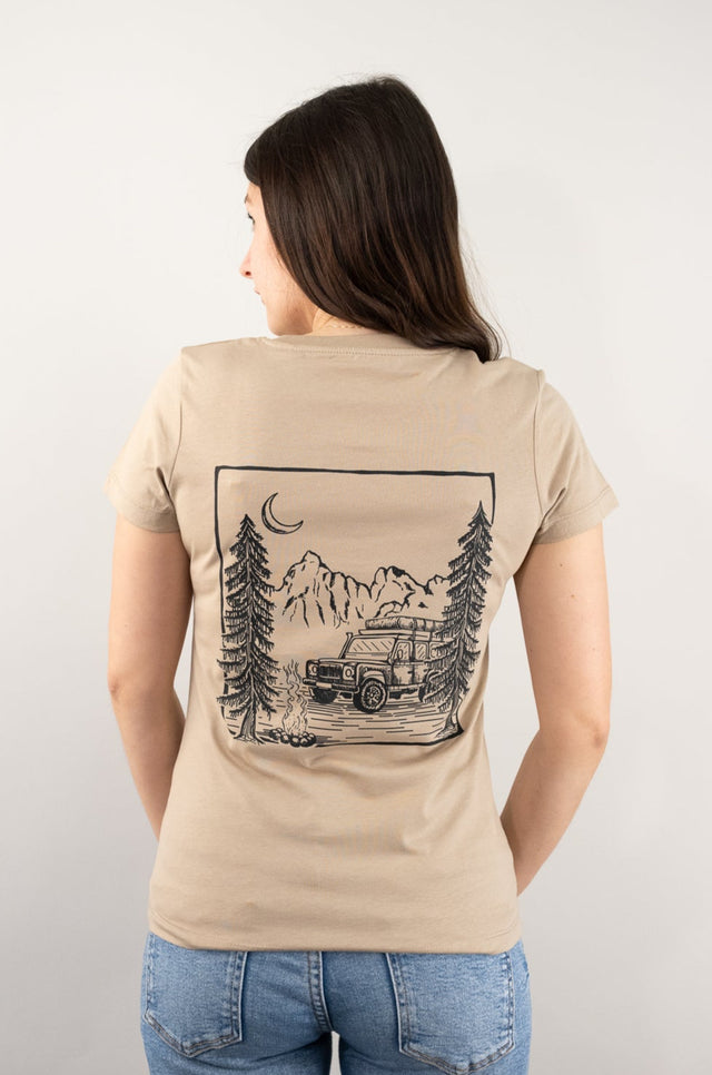 Moonlight Ride - Adventure T-shirt Women Wet Sand