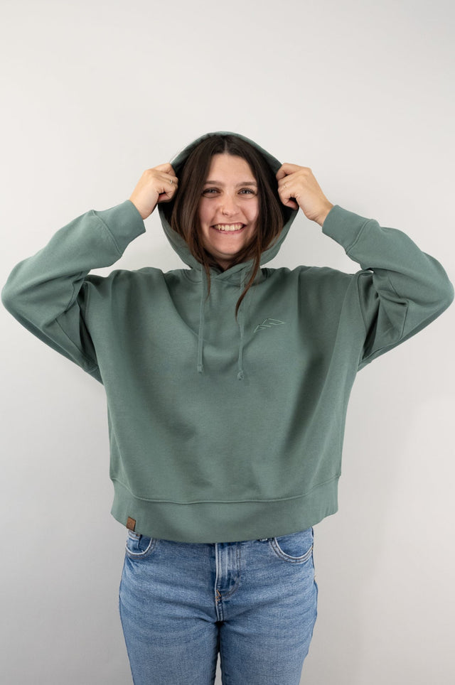 Urban Crop Hoodie Women Green Bay