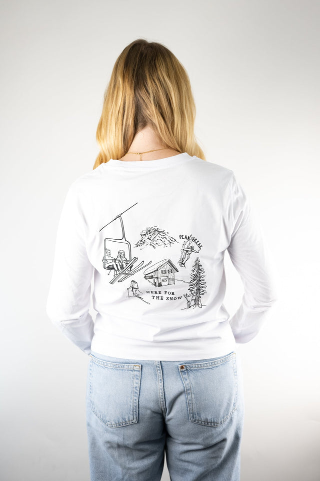 Winter Vibes Longsleeve Women Crop white