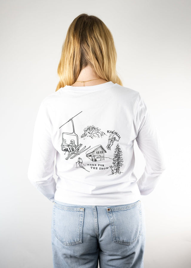 Winter Vibes Crop Longsleeve Women white