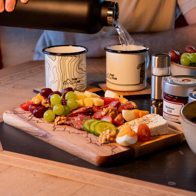 Schneidbrett Esche inkl. Messer - Bergschlag