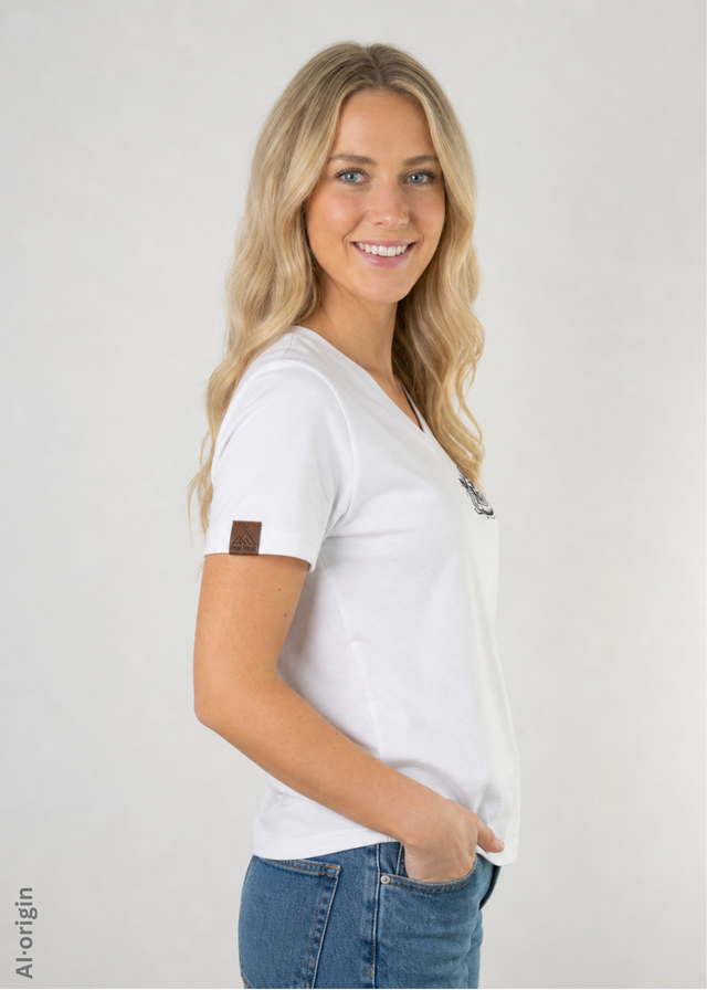 Bergschuh V-Ausschnitt T-Shirt Women