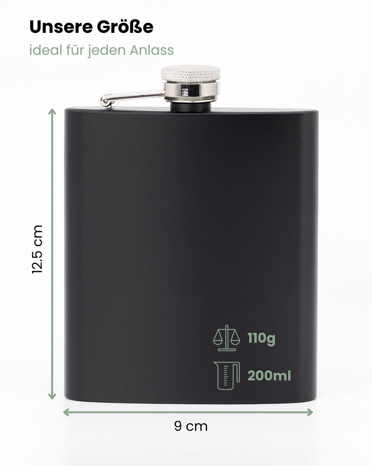 Flachmann schwarz - Wanderung