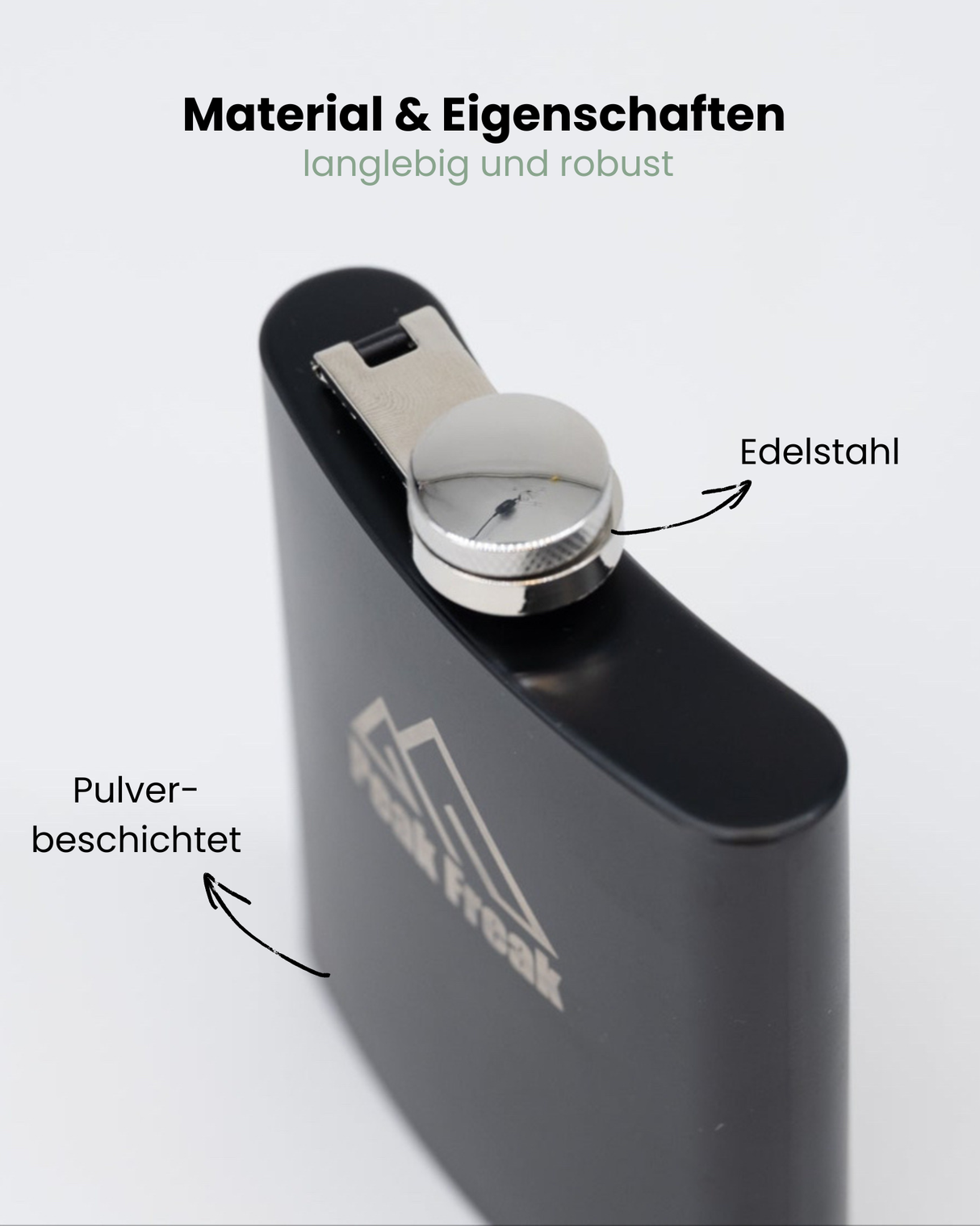 Flachmann schwarz - Wanderung