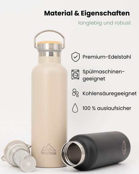 Thermotrinkflasche Edelstahl
