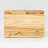 Schneidbrett Esche inkl. Messer - Bergschlag