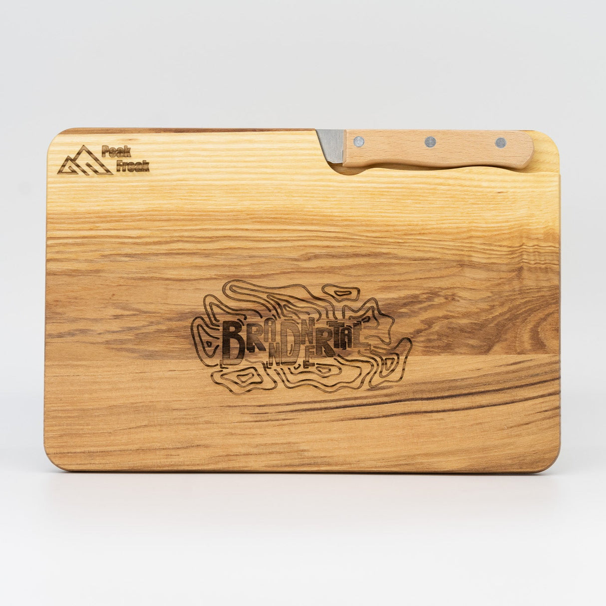 Schneidbrett Esche inkl. Messer - Brandnertal 2.0
