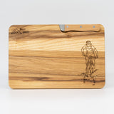 Schneidbrett Esche inkl. Messer - Biker