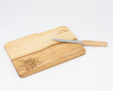 Schneidbrett Esche inkl. Messer - Edelweiss