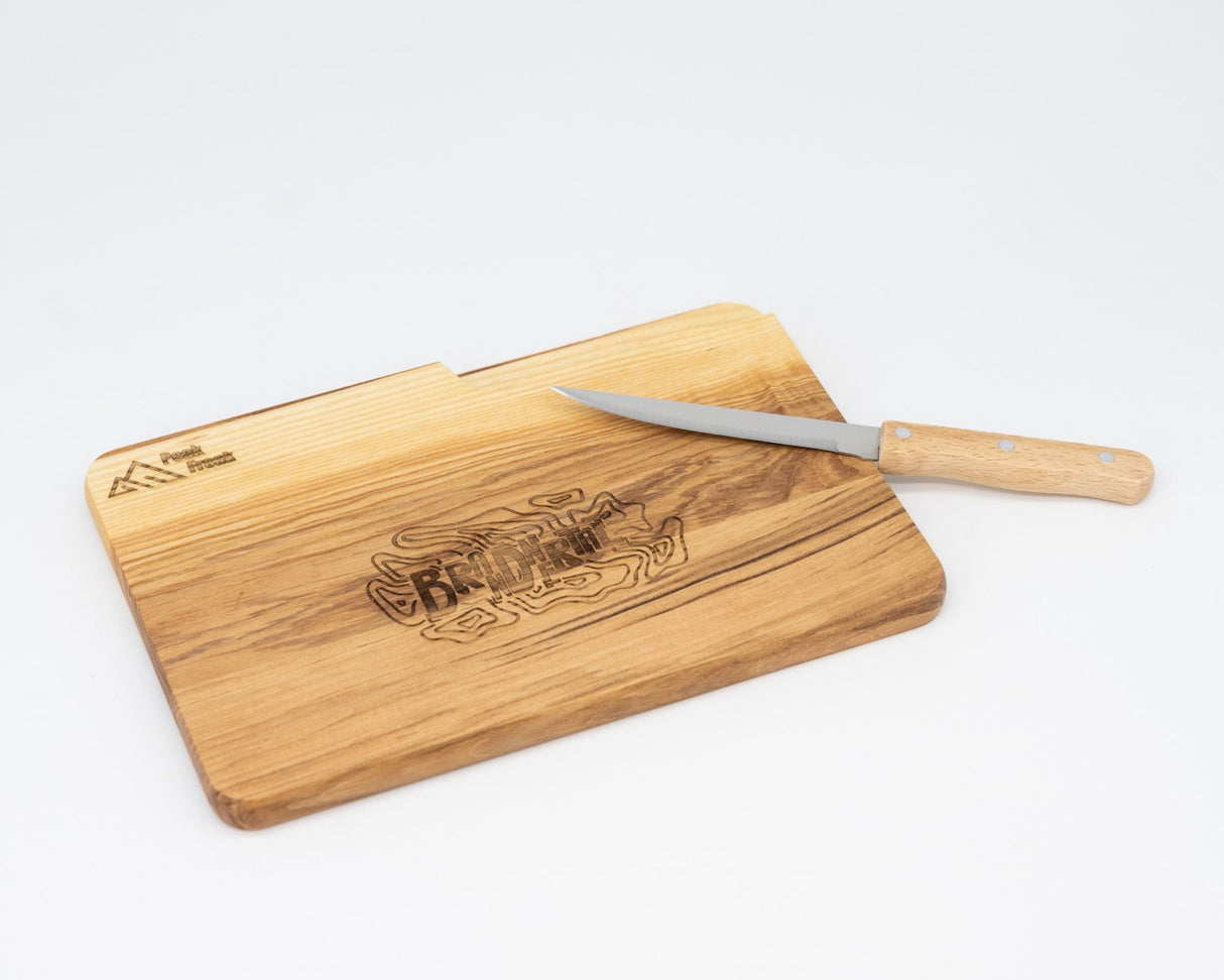 Schneidbrett Esche inkl. Messer - Brandnertal 2.0