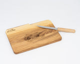 Schneidbrett Esche inkl. Messer - Brandnertal 2.0