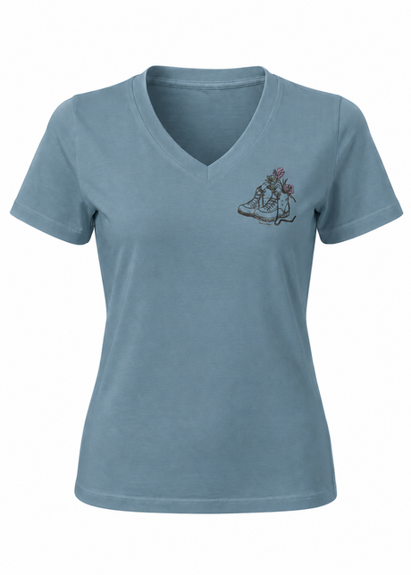 Bergschuh V-Ausschnitt T-Shirt Women
