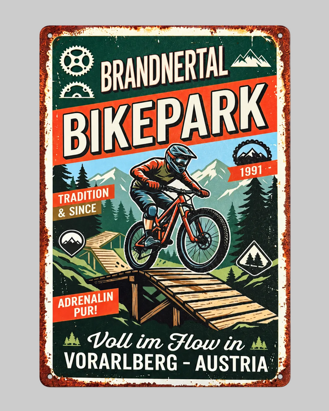 Retro Blechschild Biker