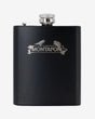 Flachmann schwarz matt Gravur Montafon Spirit
